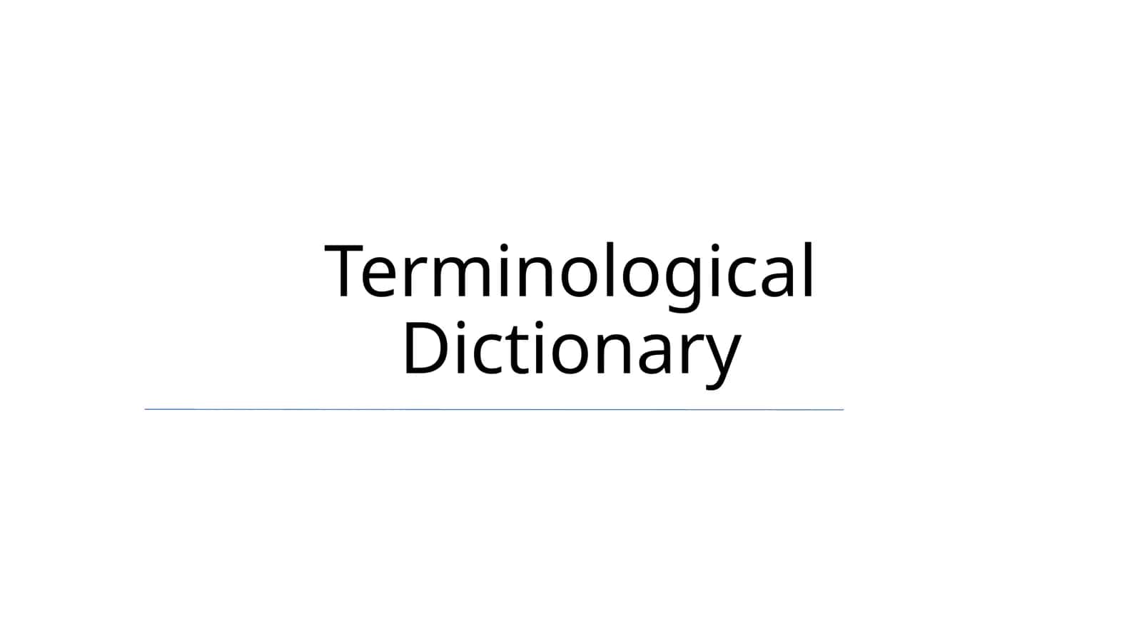 Terminologik lug'at 1