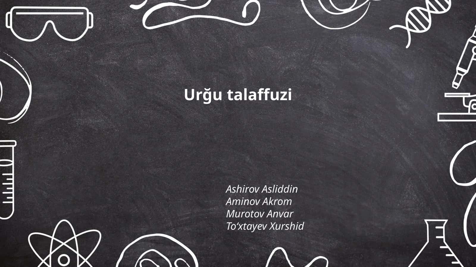Urğu talaffuzi 1