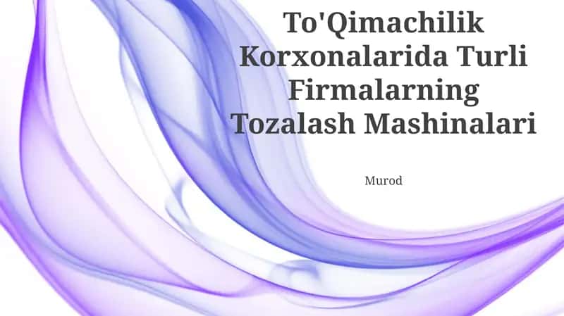 Tozalash Mashinalari 1