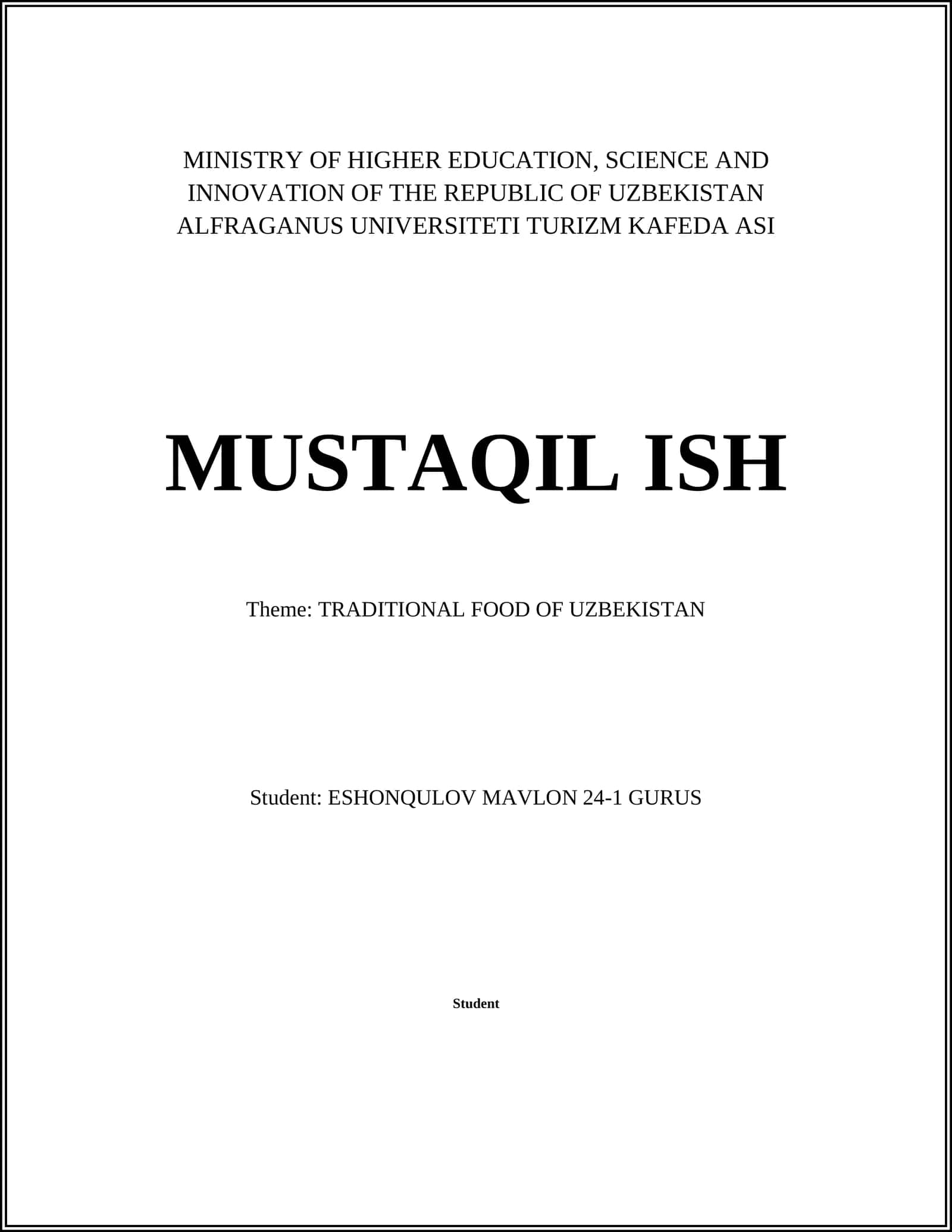 Plov (Pilaf) 1
