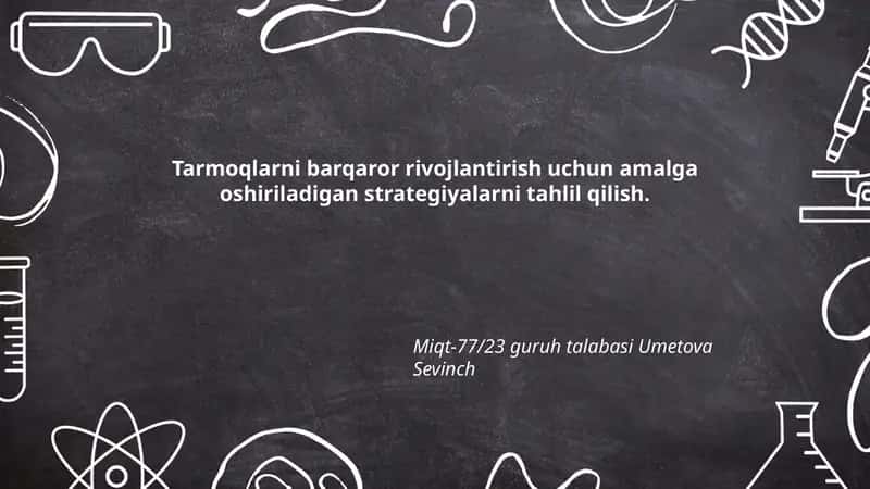 Tarmoqlarni barqaror rivojlantirish strategiyalari 1