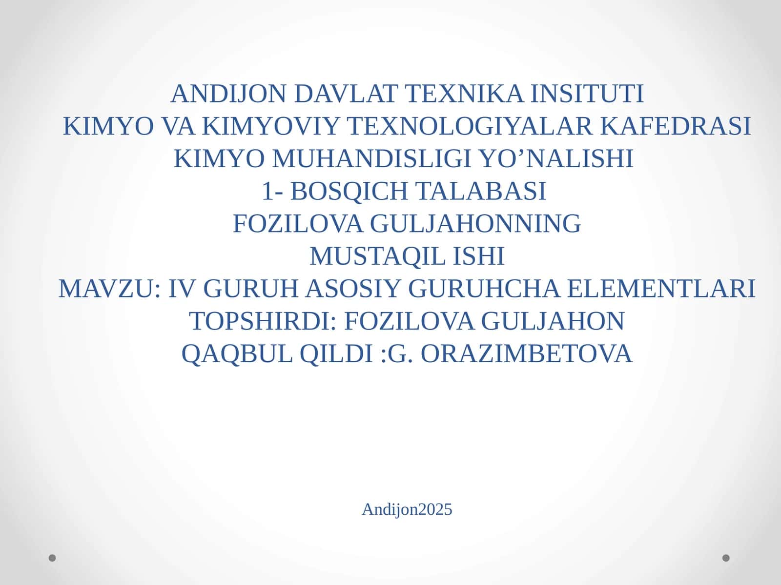 IV GURUH ASOSIY GURUHCHA ELEMENTLARI 1