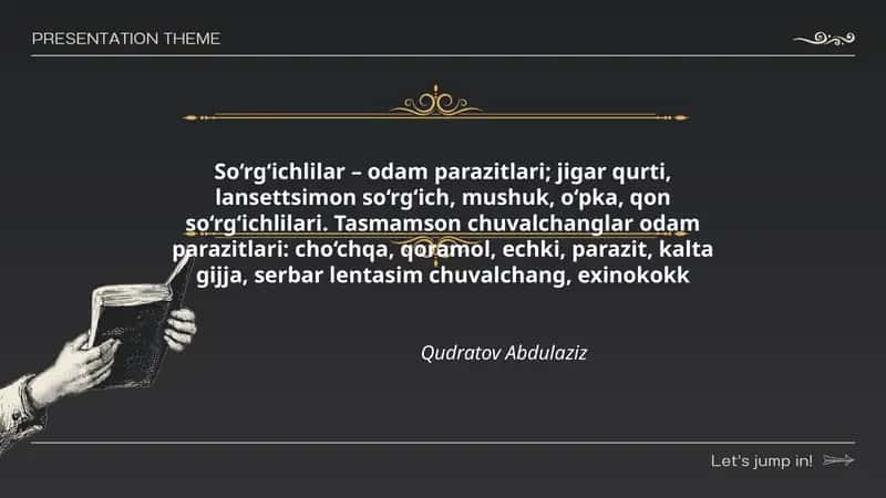 So‘rg‘ichlilar – odam parazitlari 1
