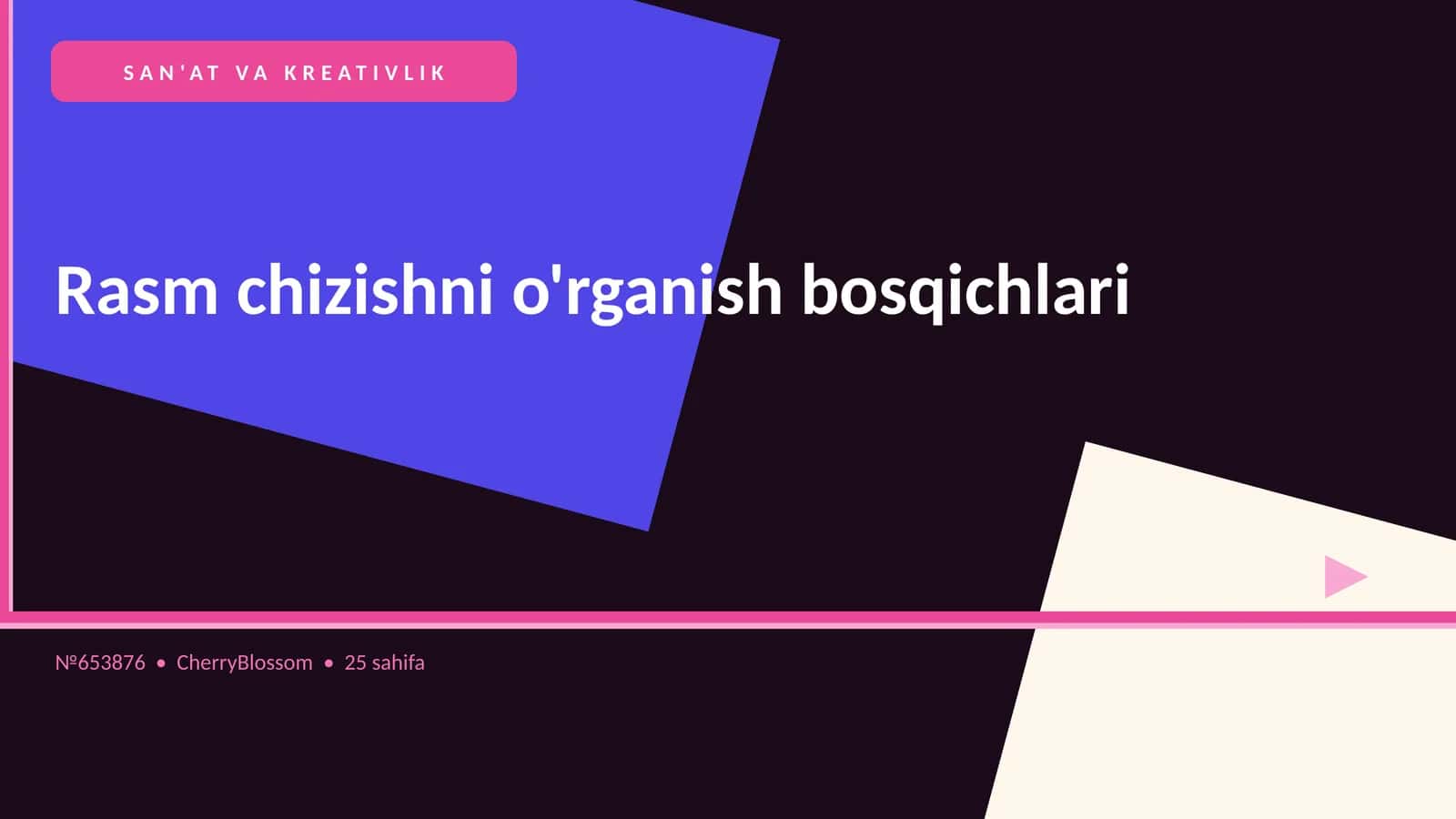 Rasm chizishni o'rganish bosqichlari 1