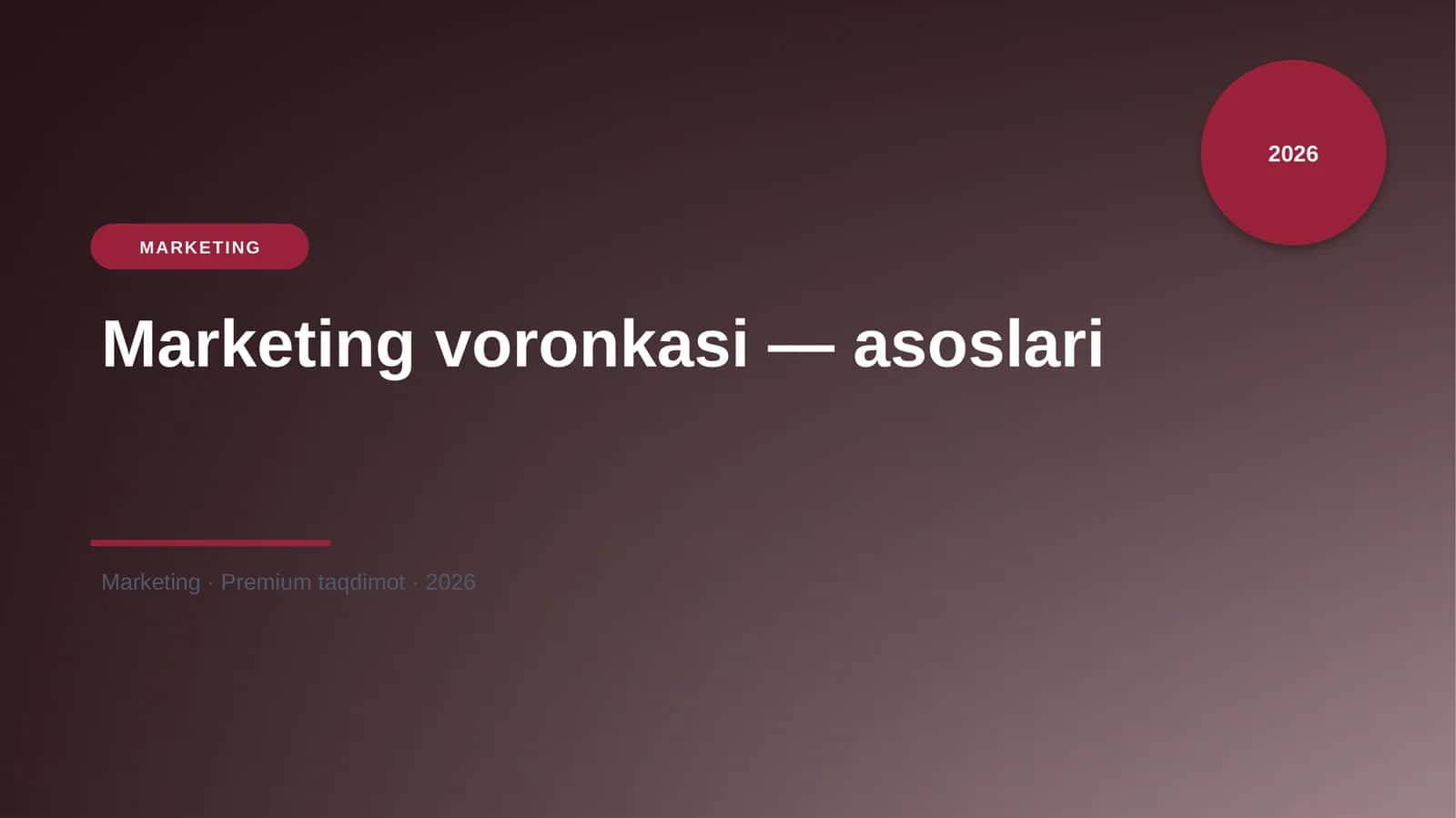 Marketing voronkasi — asoslari 1