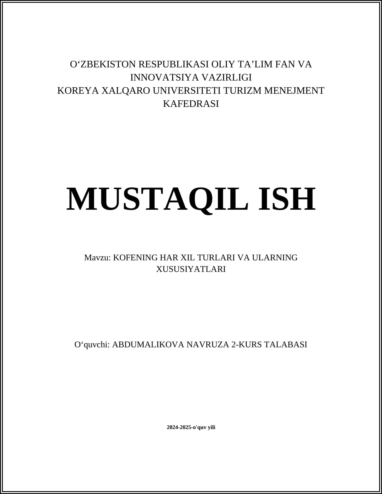 KOFENING HAR XIL TURLARI VA ULARNING XUSUSIYATLARI 1
