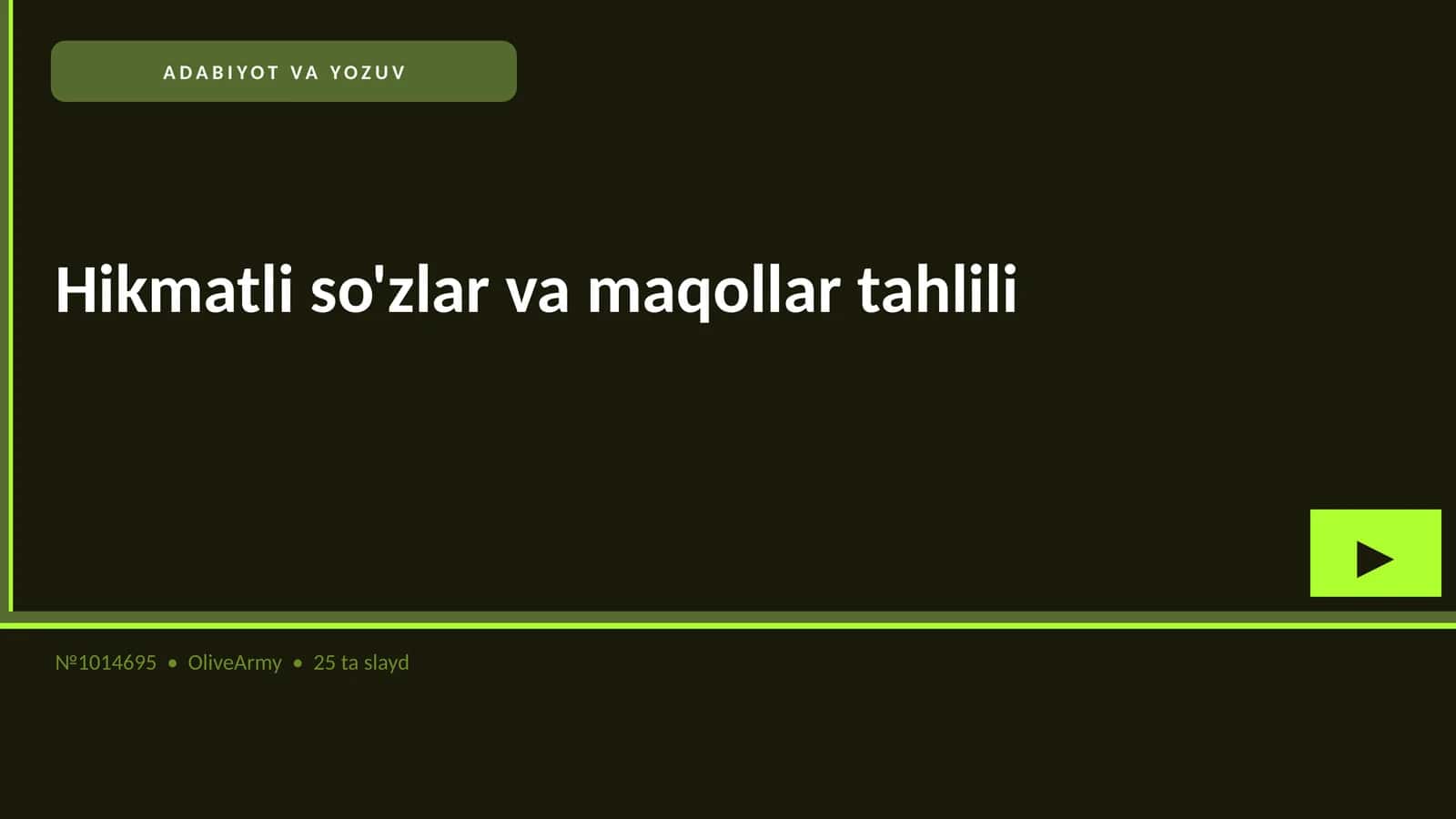 Hikmatli so'zlar va maqollar tahlili 1