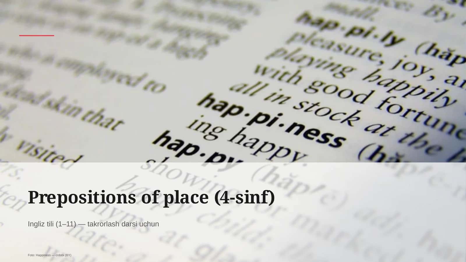 Prepositions of place (4-sinf) 1