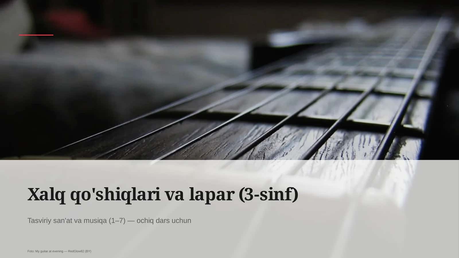 Xalq qo'shiqlari va lapar (3-sinf) 1