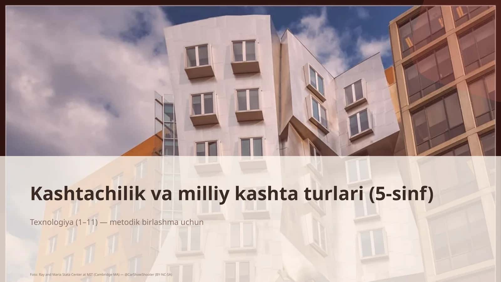 Kashtachilik va milliy kashta turlari (5-sinf) 1
