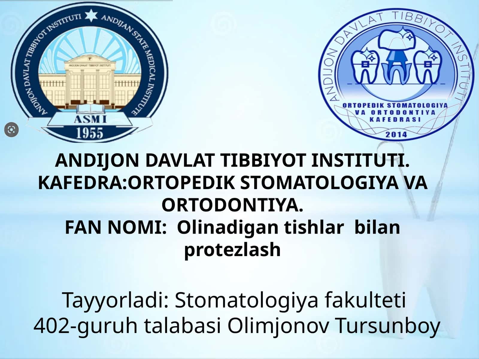 Markaziy okklyuziyani aniqlashdagi xatoliklar 1