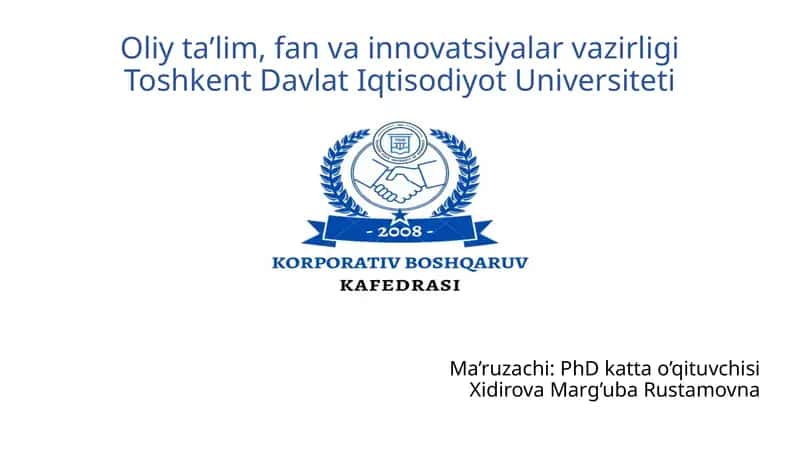 Korporativ boshqaruv 1