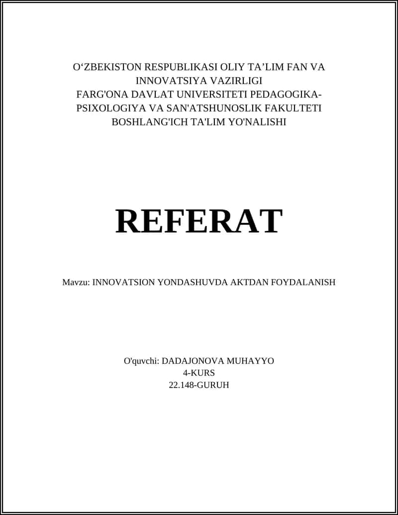 INNOVATSION YONDASHUVDA AKTDAN FOYDALANISH 1