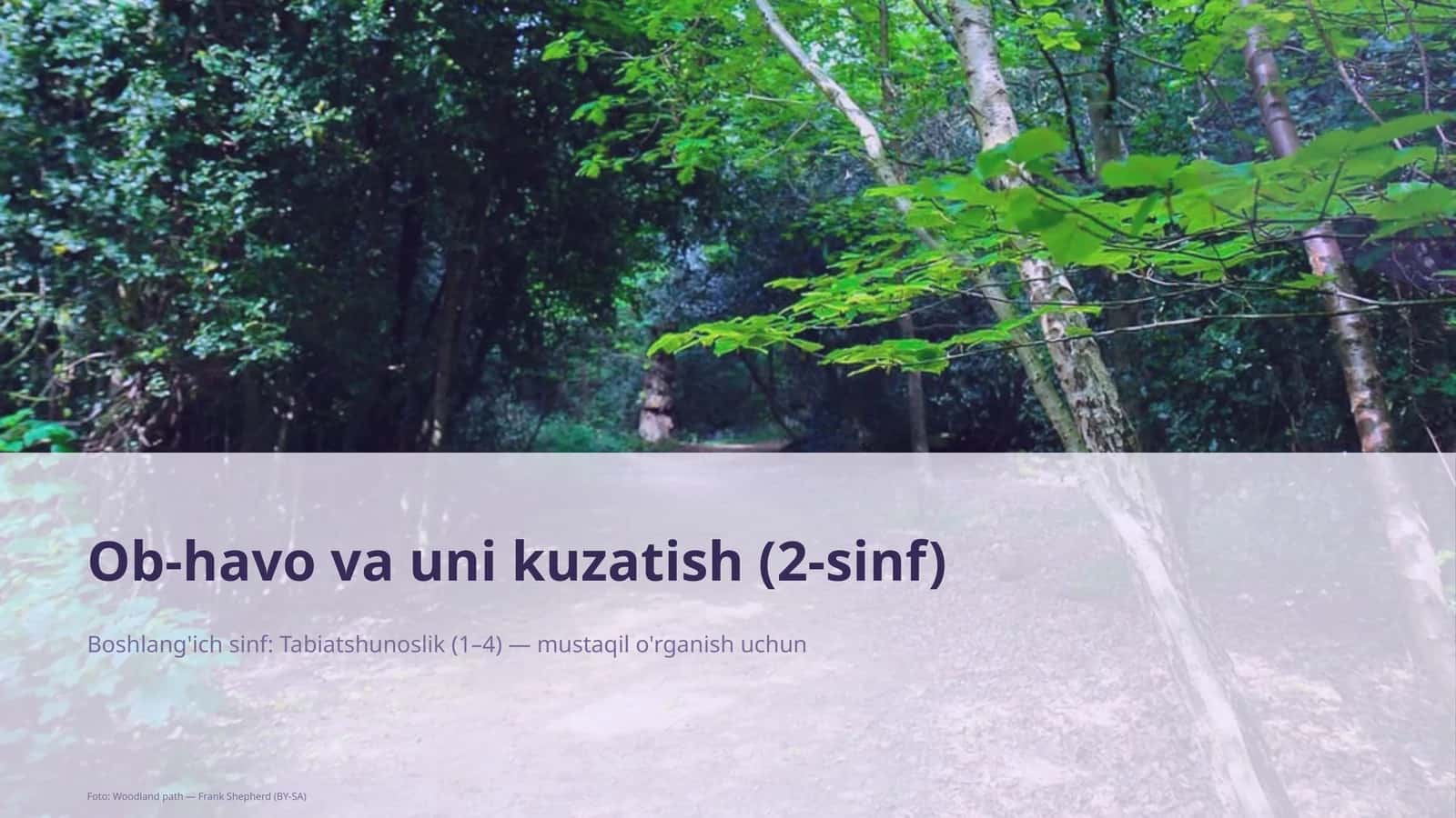 Ob-havo va uni kuzatish (2-sinf) 1