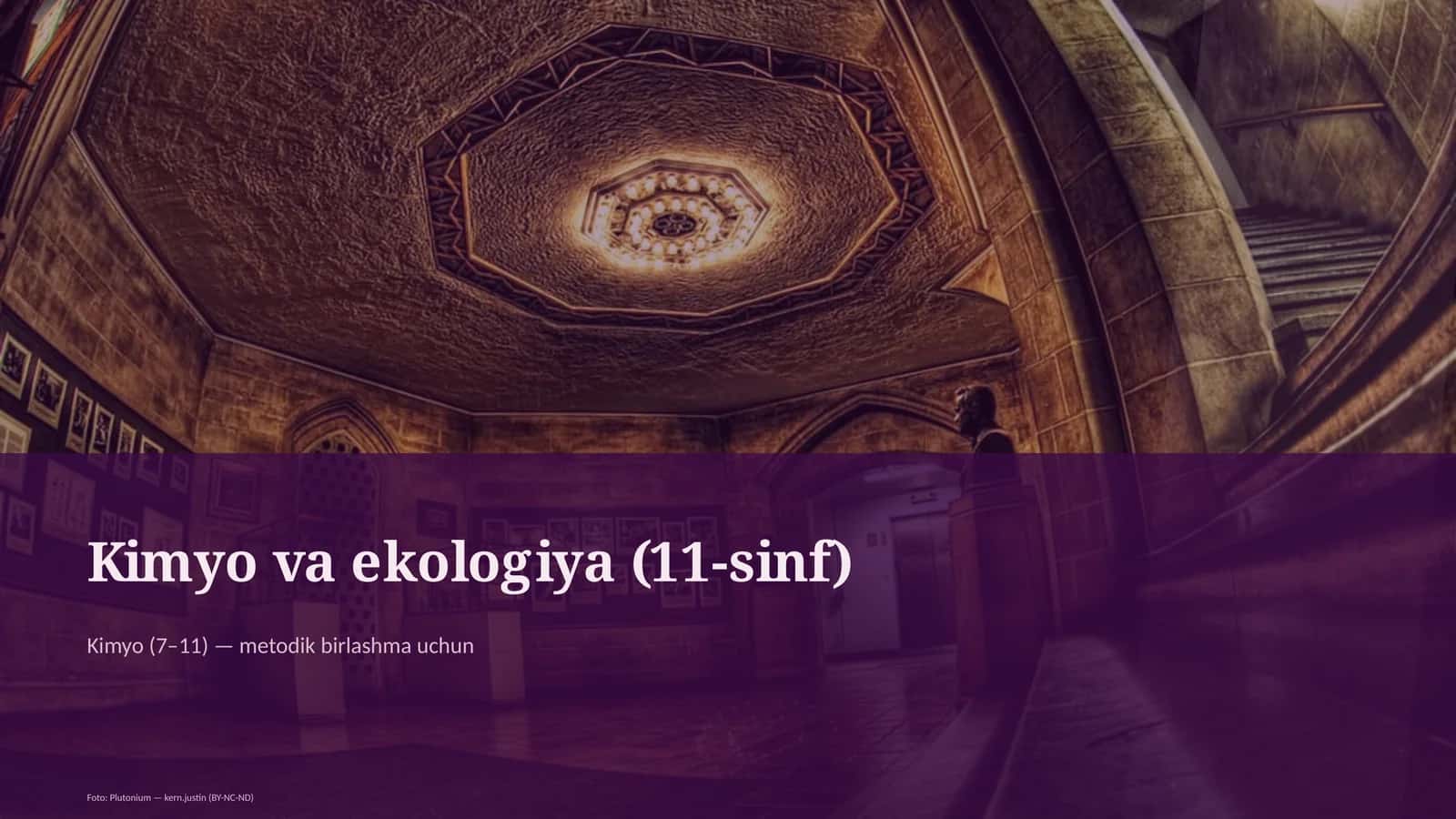Kimyo va ekologiya (11-sinf) 1