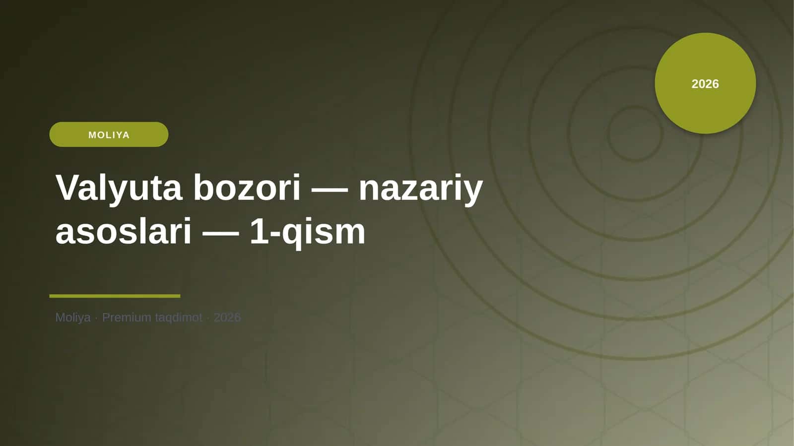 Valyuta bozori - nazariy asoslari - 1-qism 1