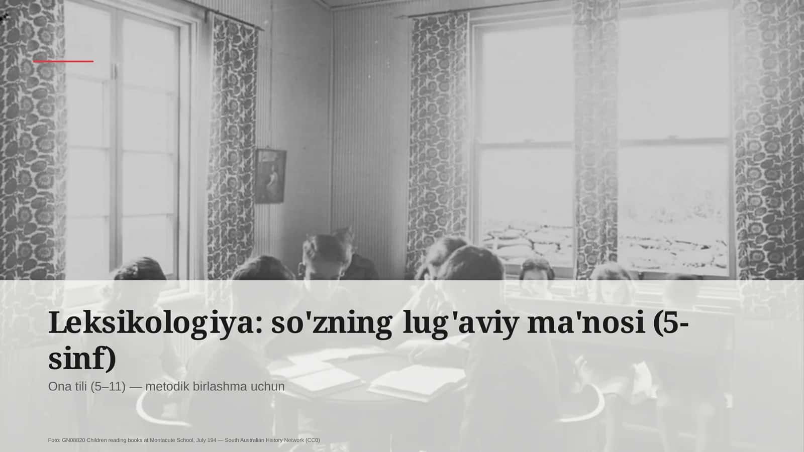 Leksikologiya: so'zning lug'aviy ma'nosi (5-sinf) 1