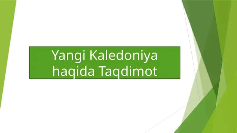 Yangi Kaledoniya haqida Taqdimot 1