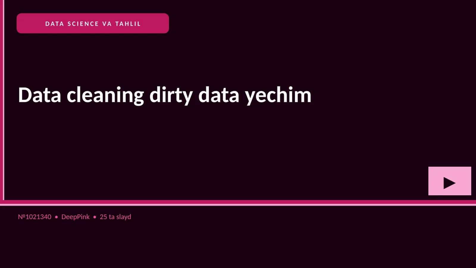 DATA SCIENCE VA TAHLIL 1