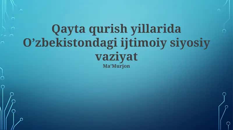 Siyosiy islohotlar: Avtoritarizmdan demokratiyagachami? 1