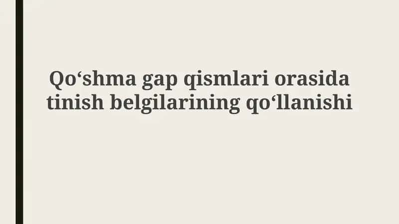 Tinish belgilari 1