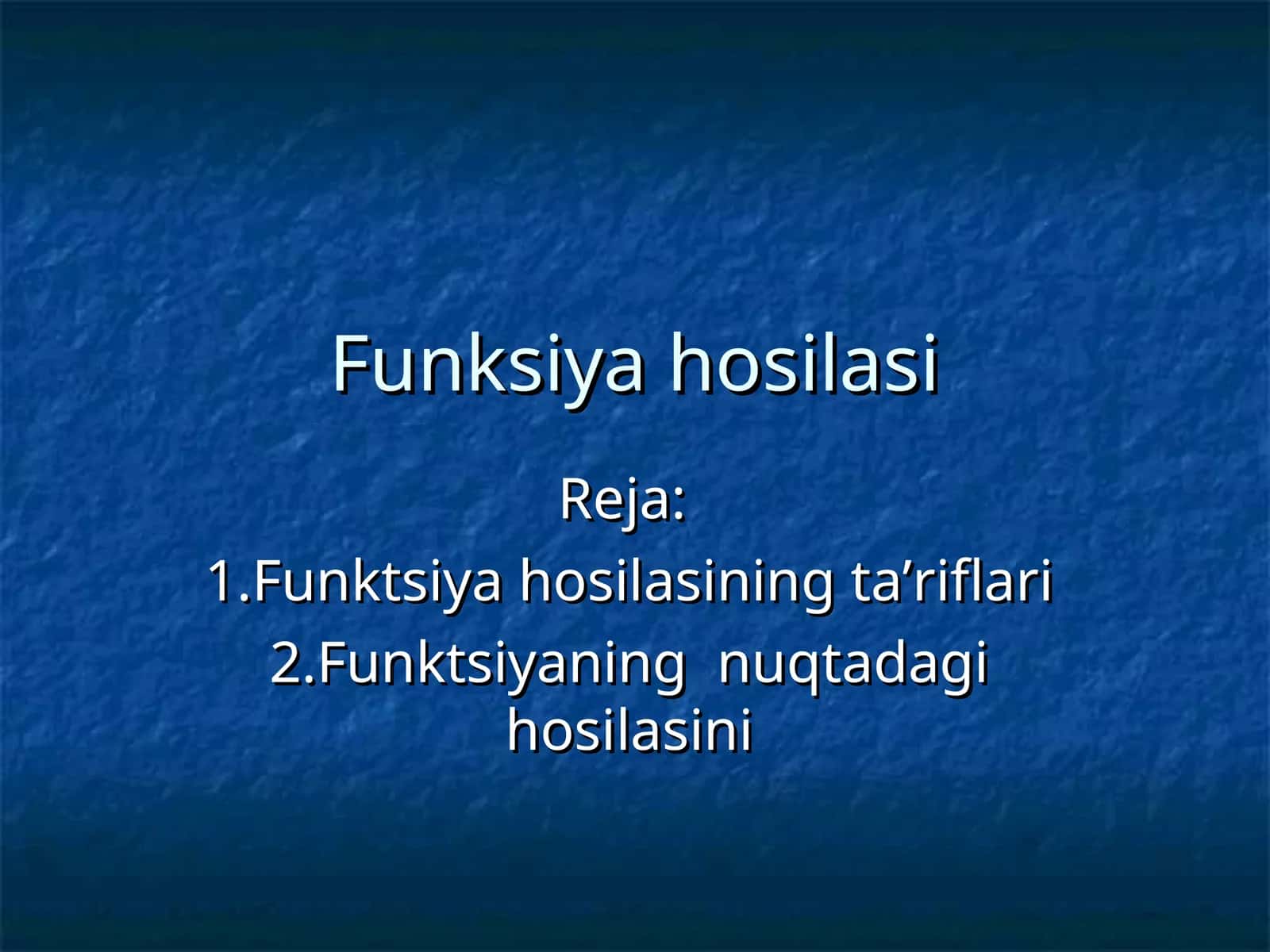 Funksiya hosilasi 1