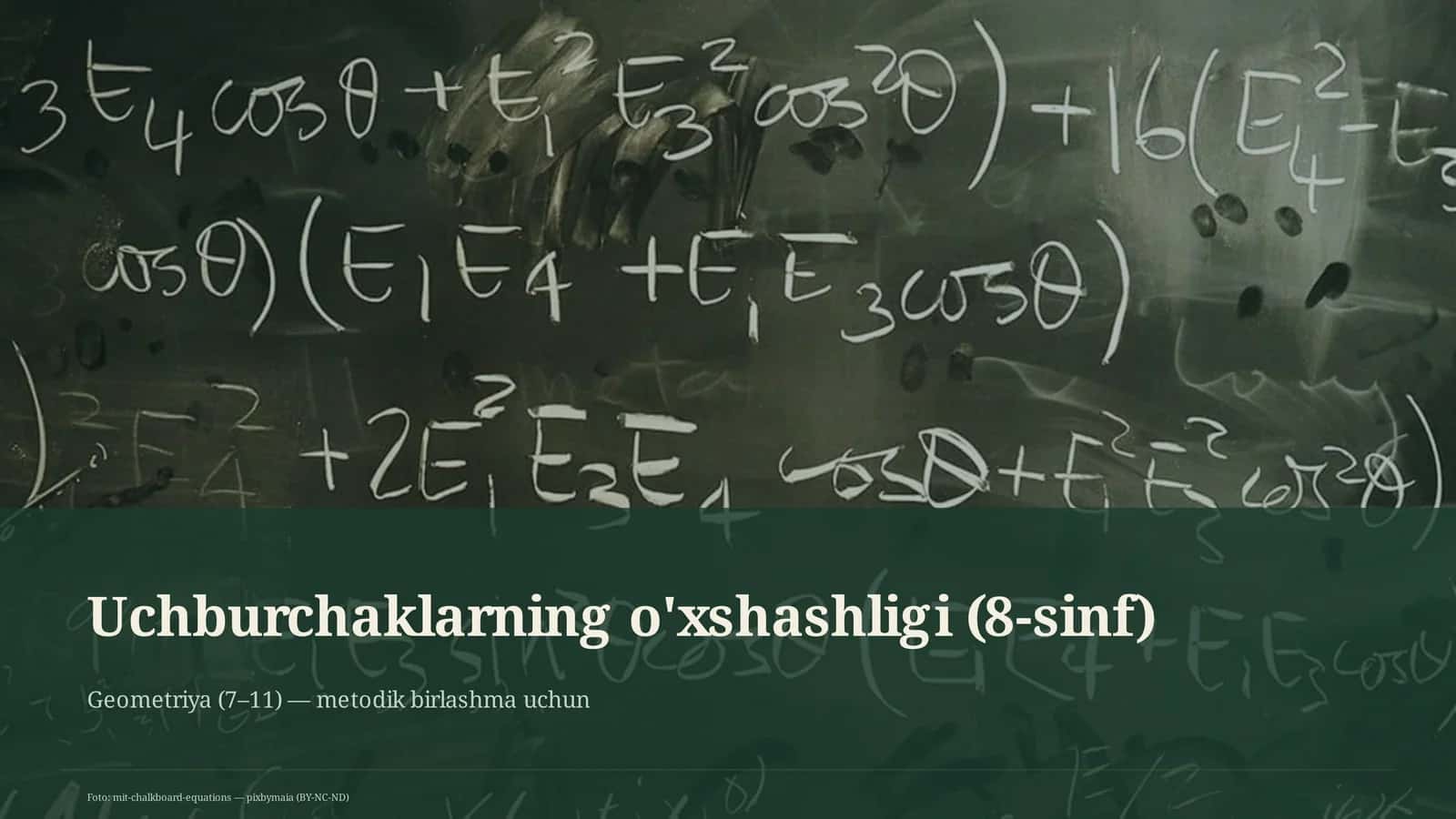 uchburchaklarning oxshashligi 8 sinf 120 1