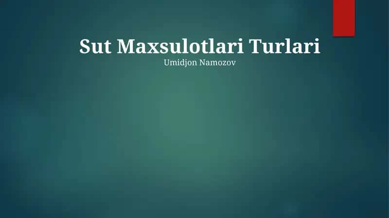 Sut Maxsulotlari Turlari 1