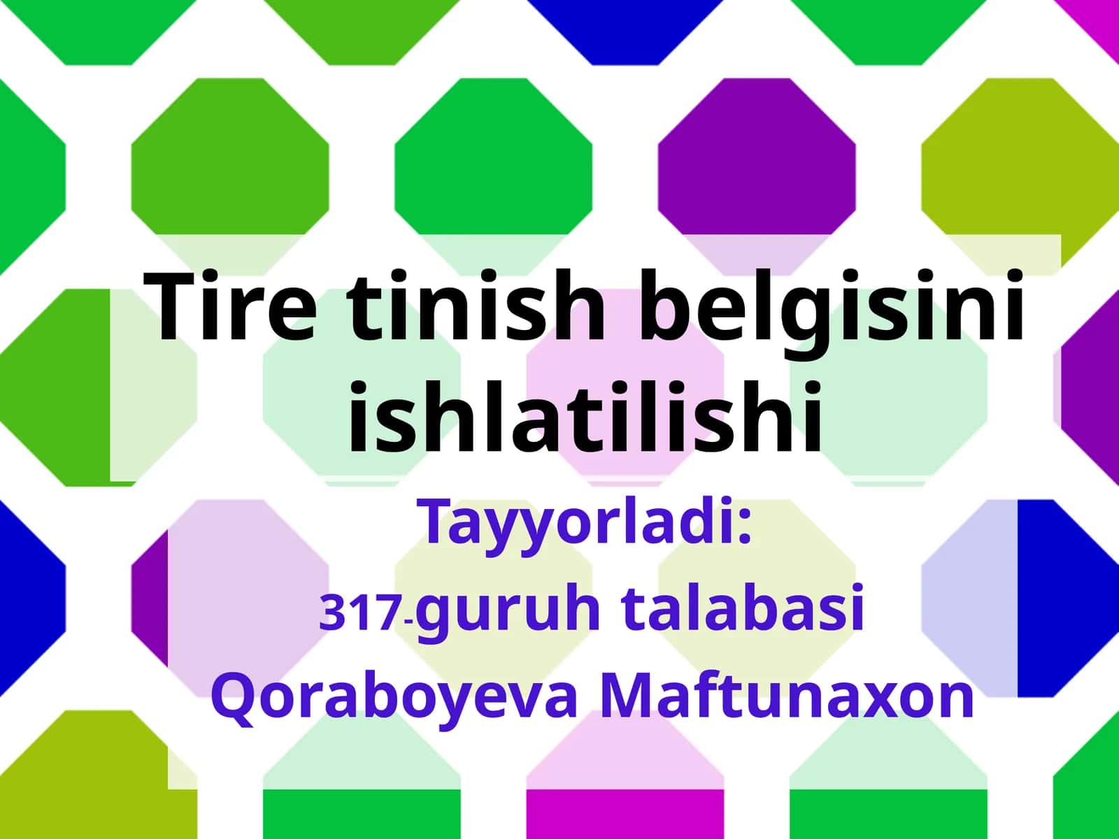 Tire tinish belgisini ishlatilishi 1