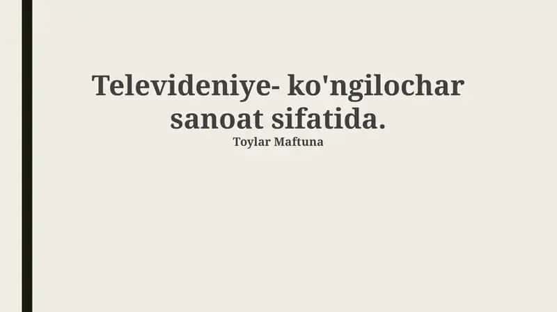 Televideniye sanoati 1