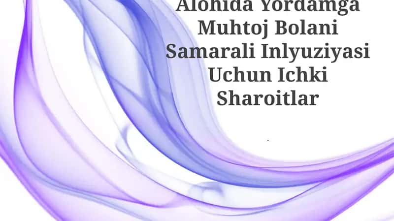 Alohida Yordamga Muhtoj Bolani Samarali Inlyuziyasi Uchun Ichki Sharoitlar 1