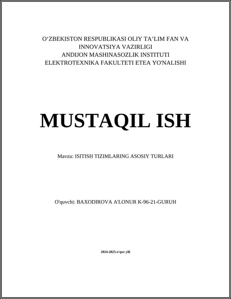 Avtomatlashtirilgan axborot tizimlari 1