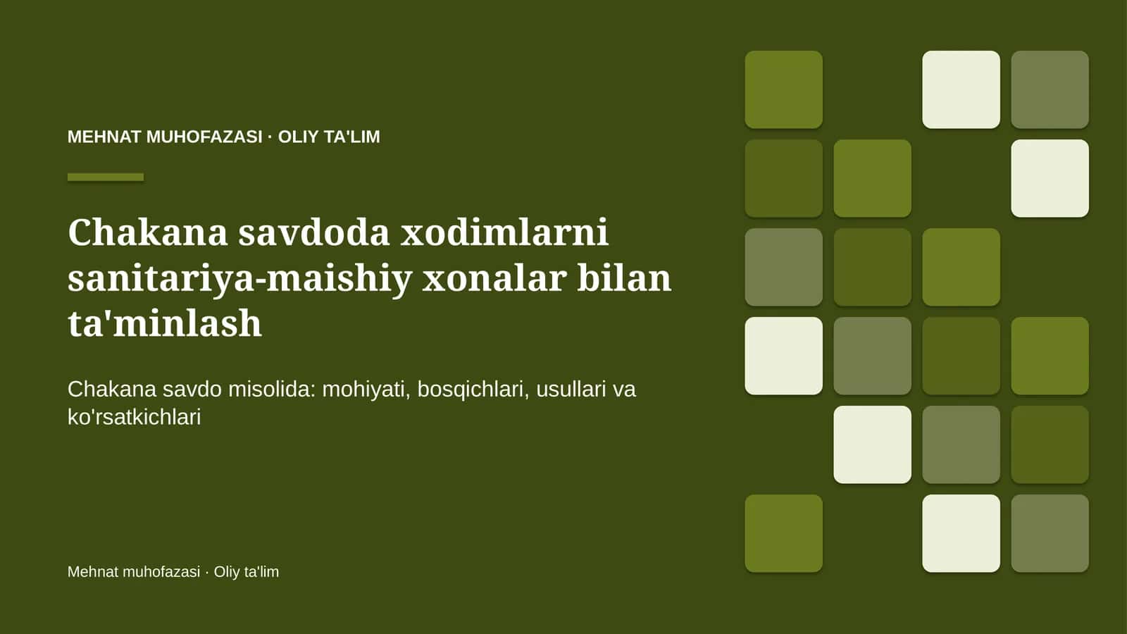 chakana savdoda xodimlarni sanitariya maishiy xonalar bilan ta'minlash 3182 1