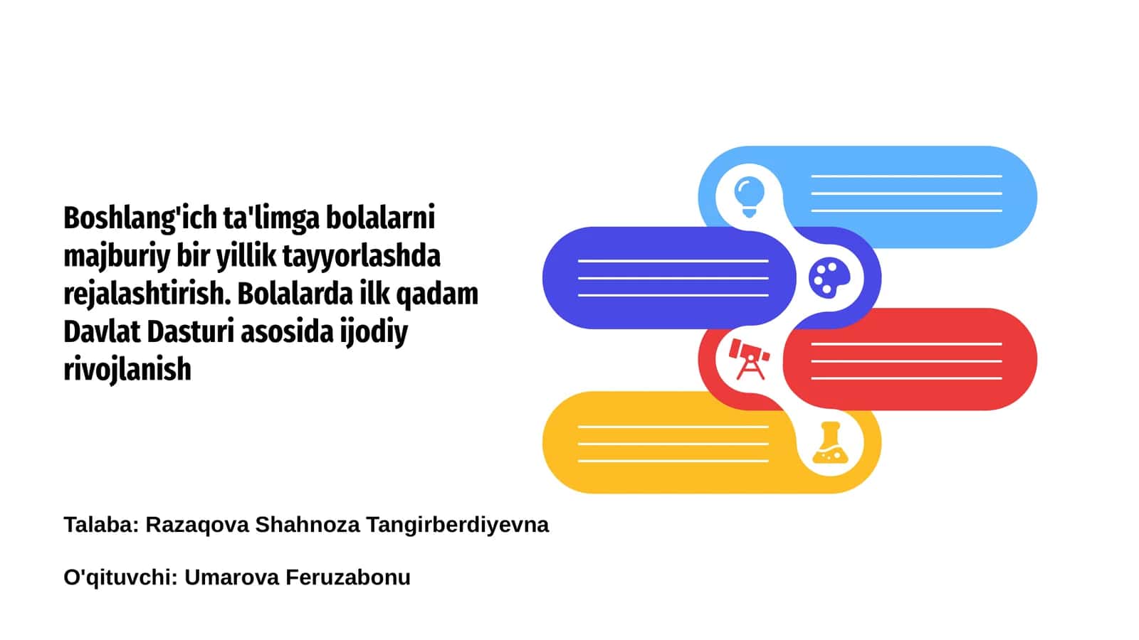 Boshlang'ich ta'limga bolalarni majburiy bir yillik tayyorlash 1