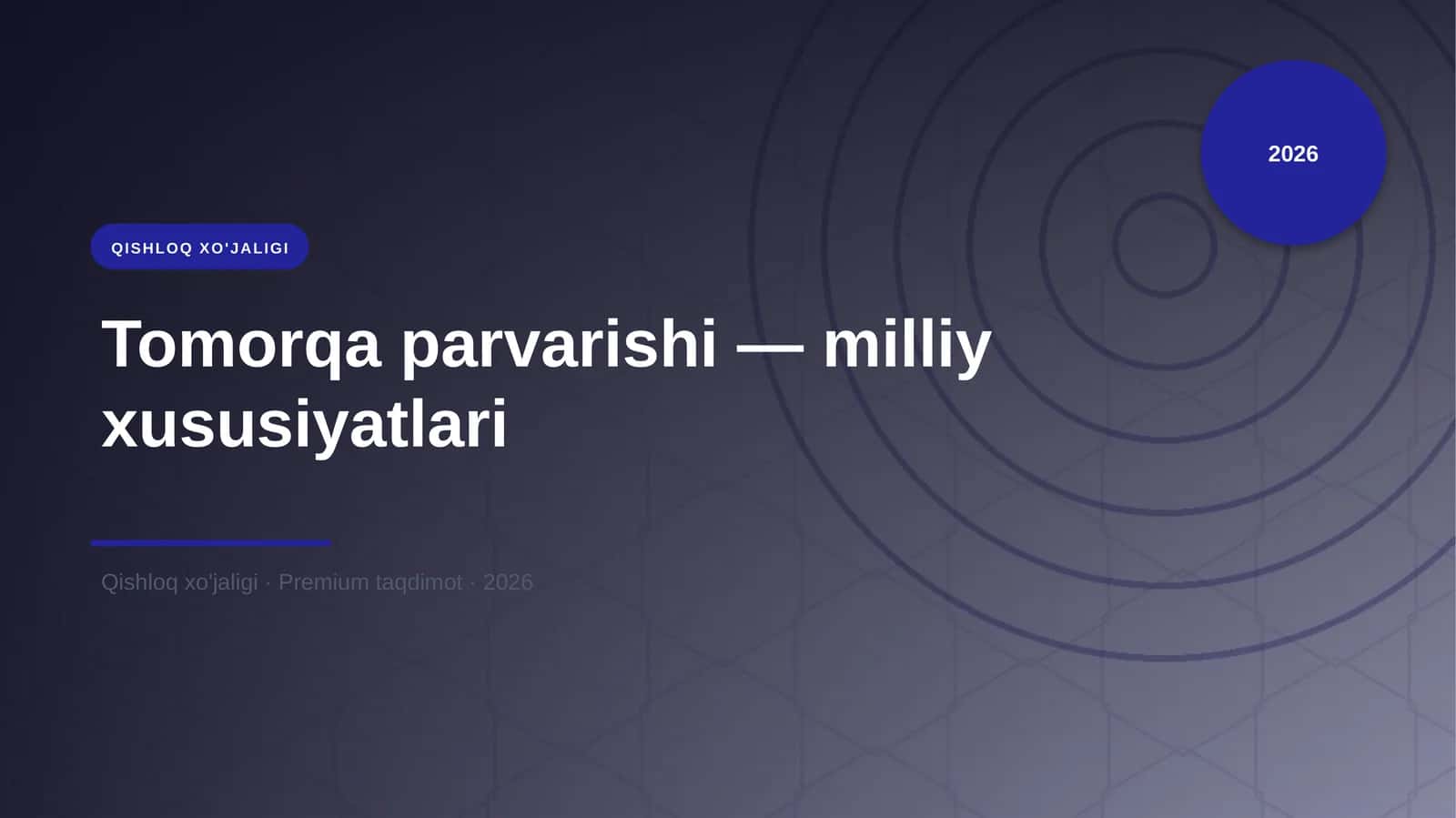 Tomorqa parvarishi — milliy xususiyatlari 1