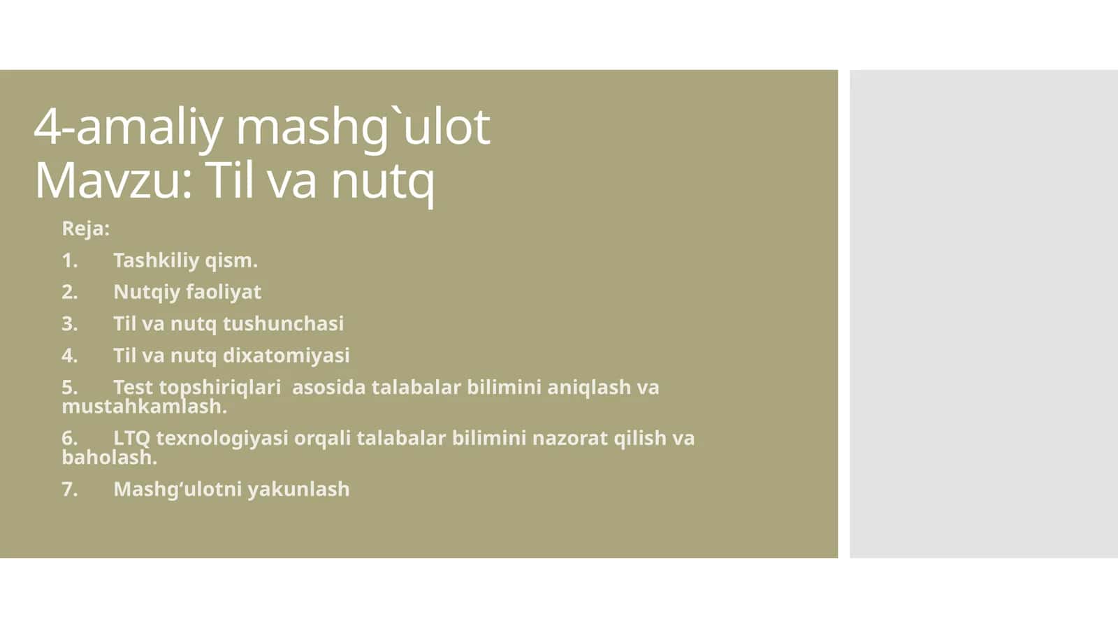 Til va nutq 1