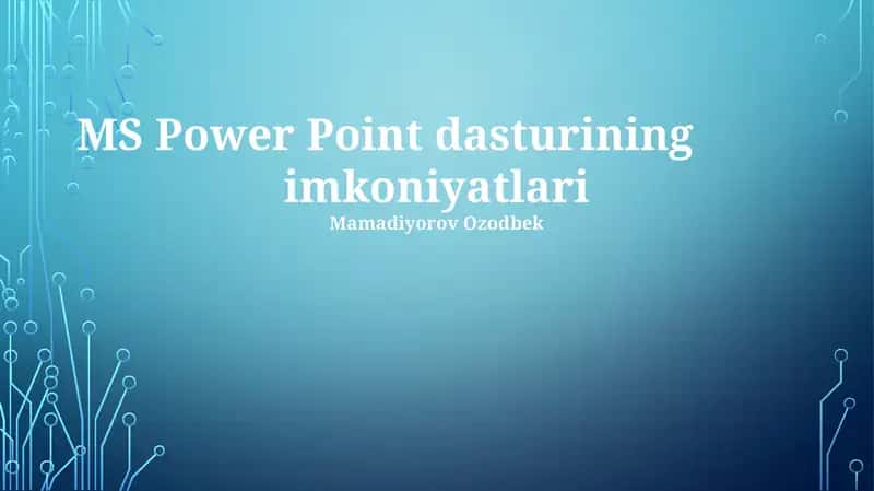Microsoft PowerPoint dasturi 1