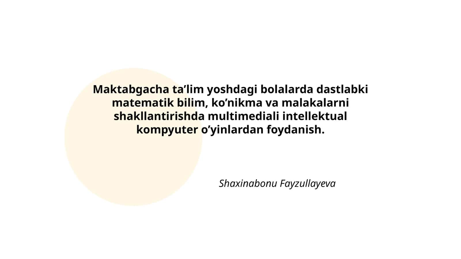 Maktabgacha ta’lim yoshdagi bolalarda dastlabki matematik bilim 1