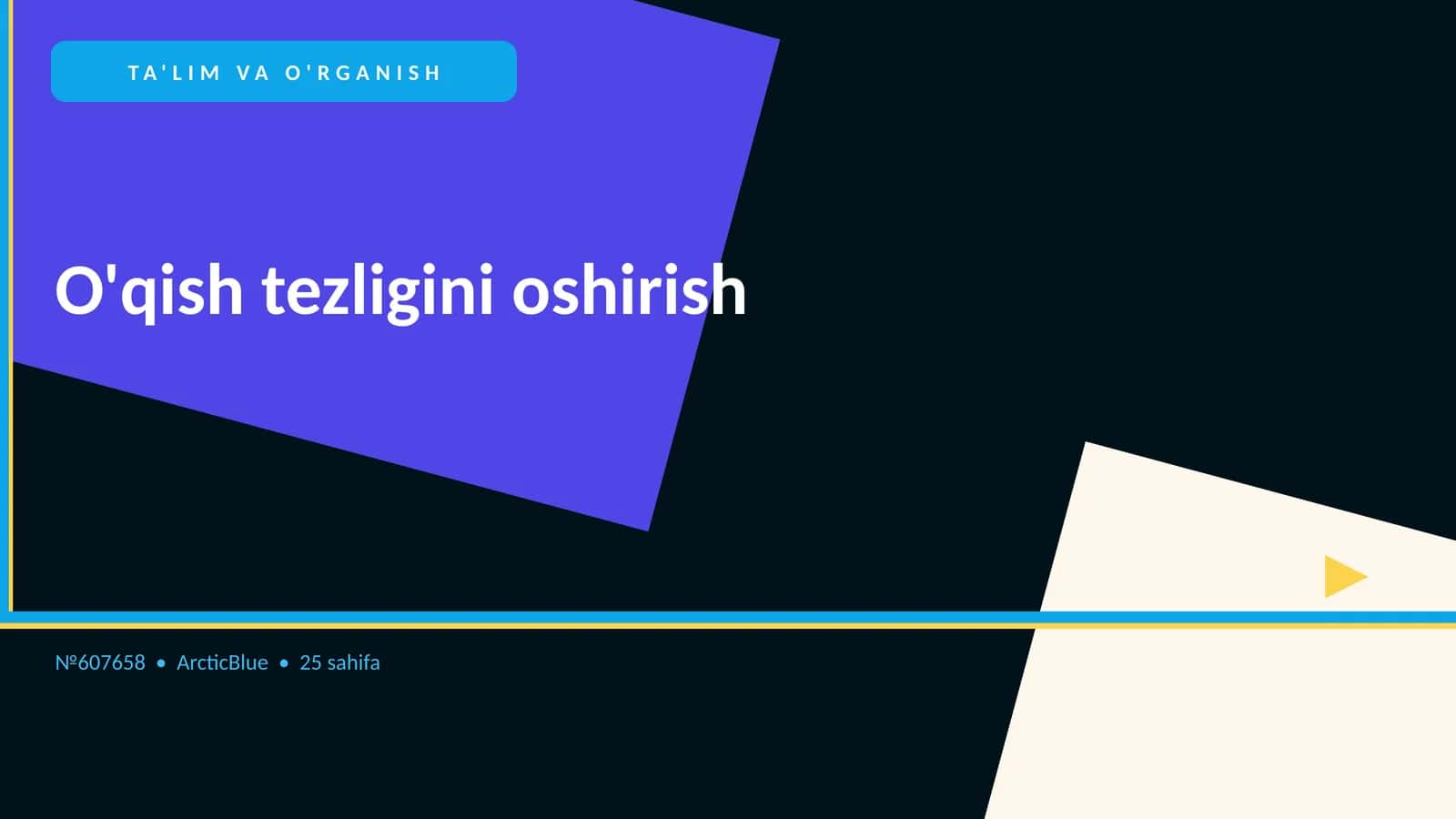TA'LIM VA O'RGANISH 1