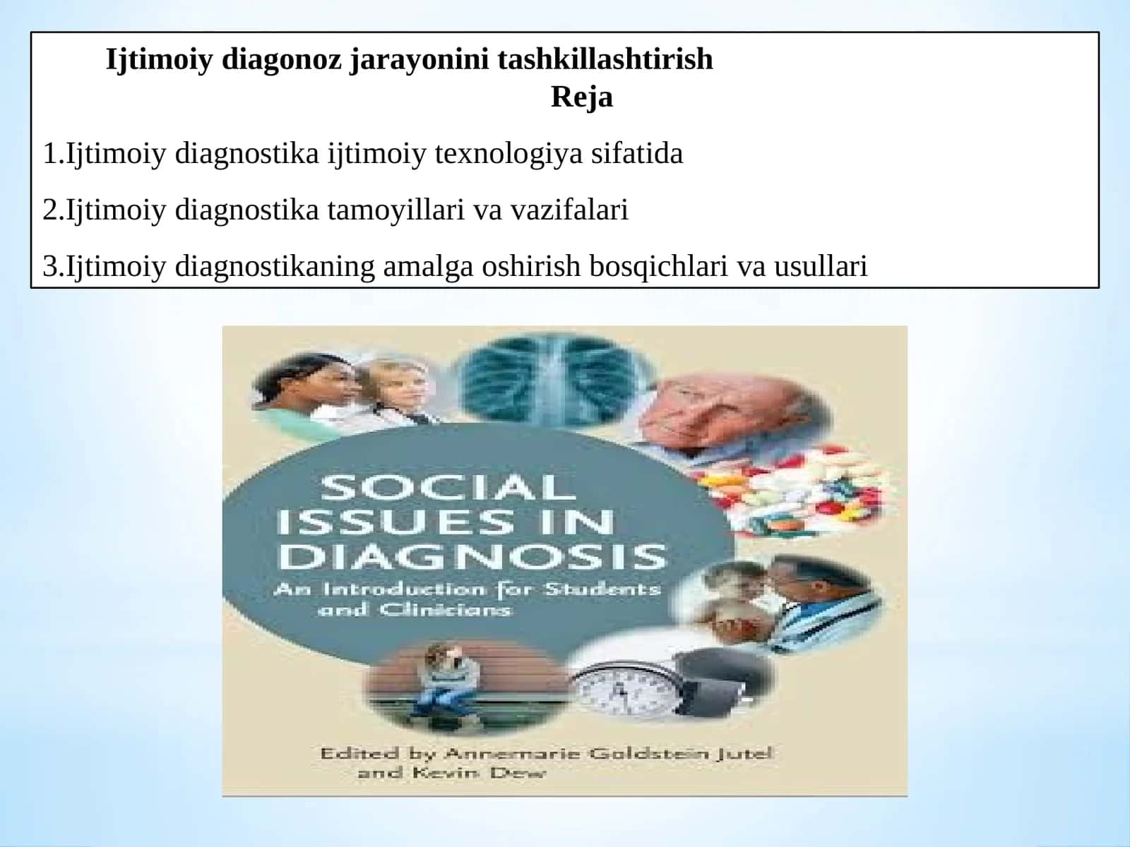 Ijtimoiy diagonoz jarayonini tashkillashtirish 1