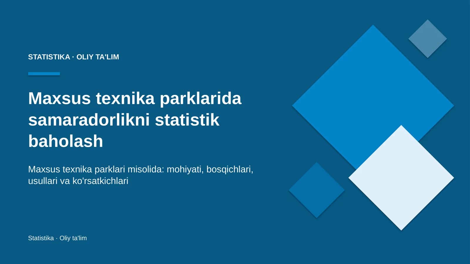maxsus texnika parklarida samaradorlikni statistik baholash 3871 1