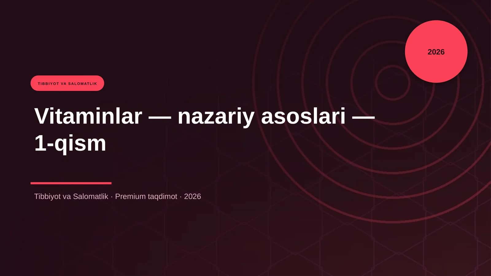 Vitaminlar — nazariy asoslari — 1-qism 1