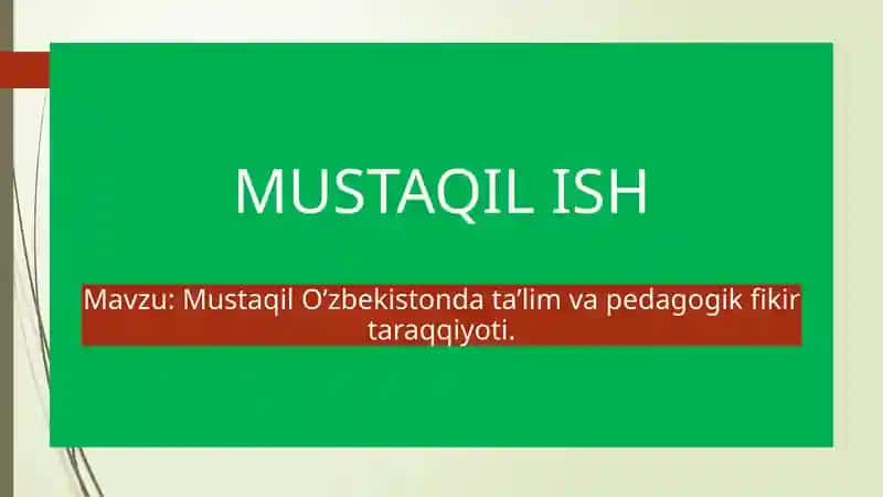 O’zbekistondagi Ta’lim va Pedagogika 1