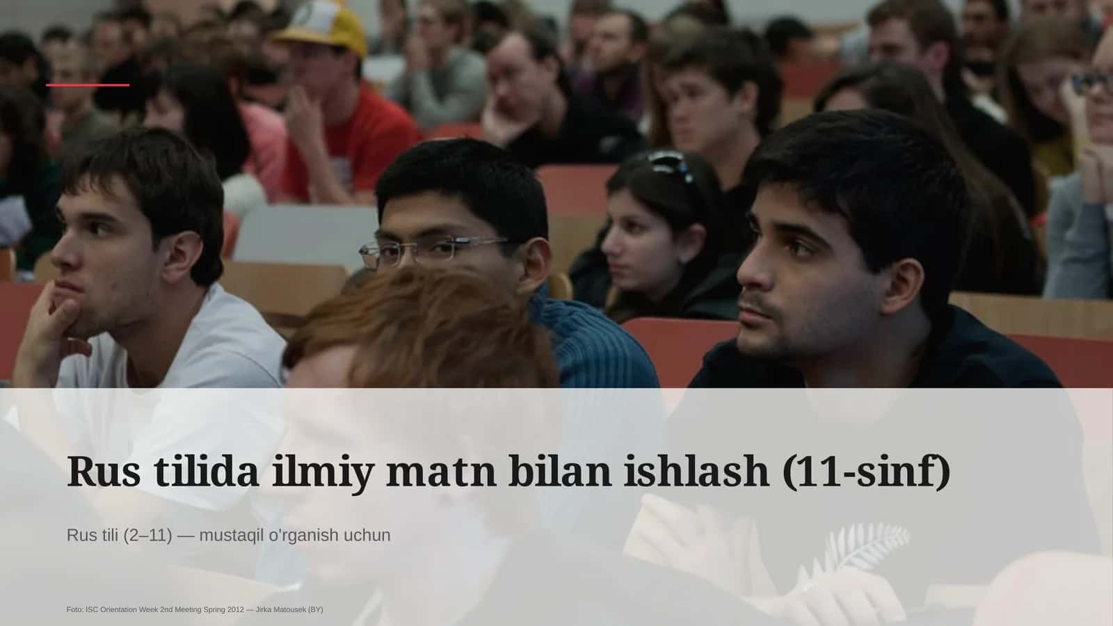 Rus tilida ilmiy matn bilan ishlash (11-sinf) 1