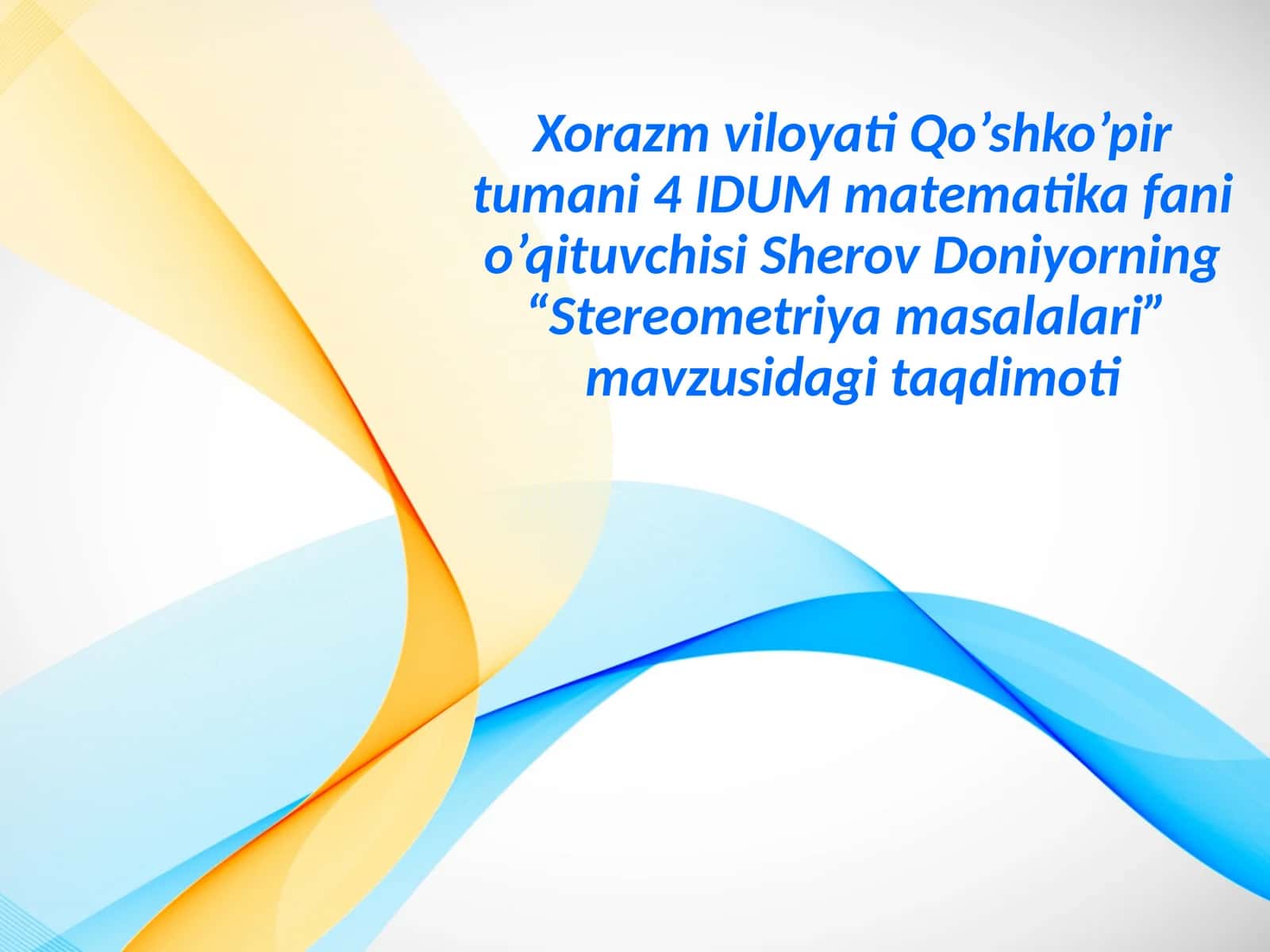 Stereometriya masalalari 1