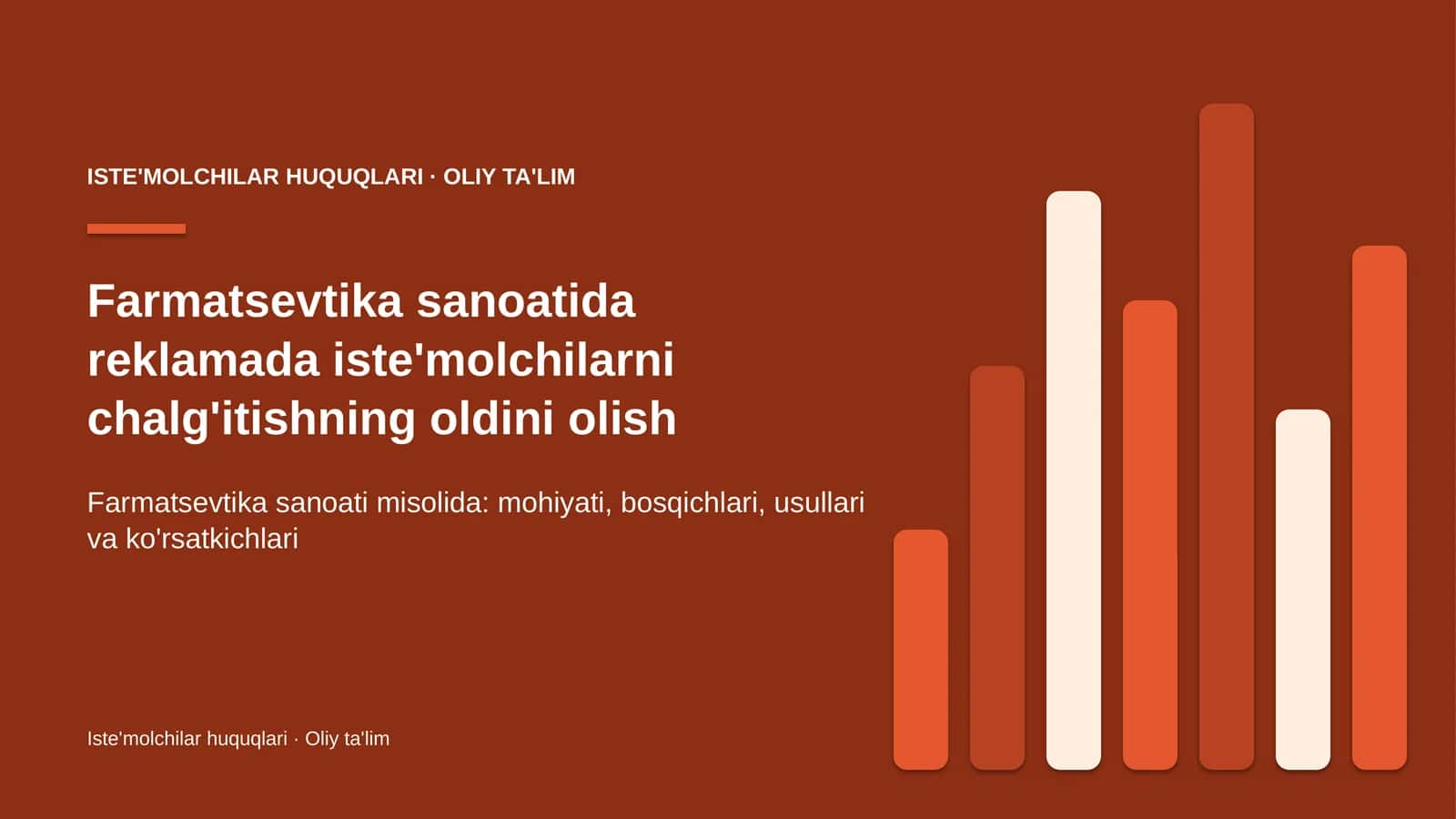 Farmatsevtika sanoatida reklamada iste'molchilarni chalg'itishning oldini olish 1