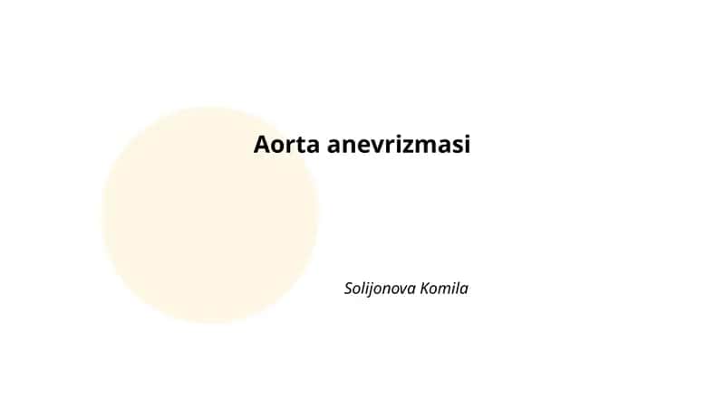 Aorta anevrizmasi 1