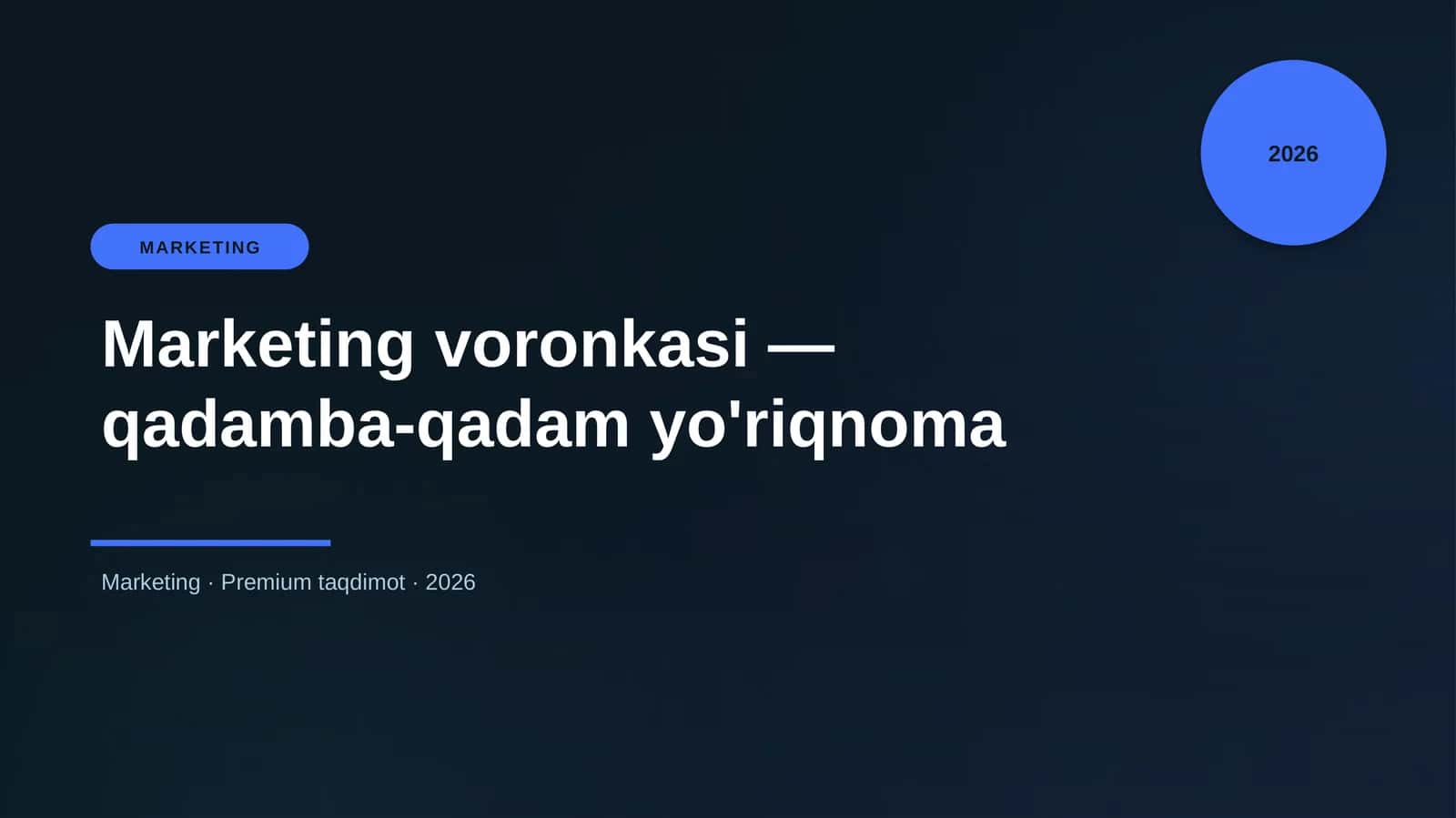 Marketing voronkasi — qadamba-qadam yo'riqnoma 1