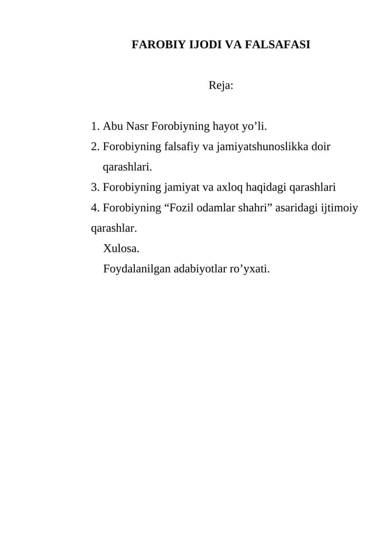 FAROBIY IJODI VA FALSAFASI 1