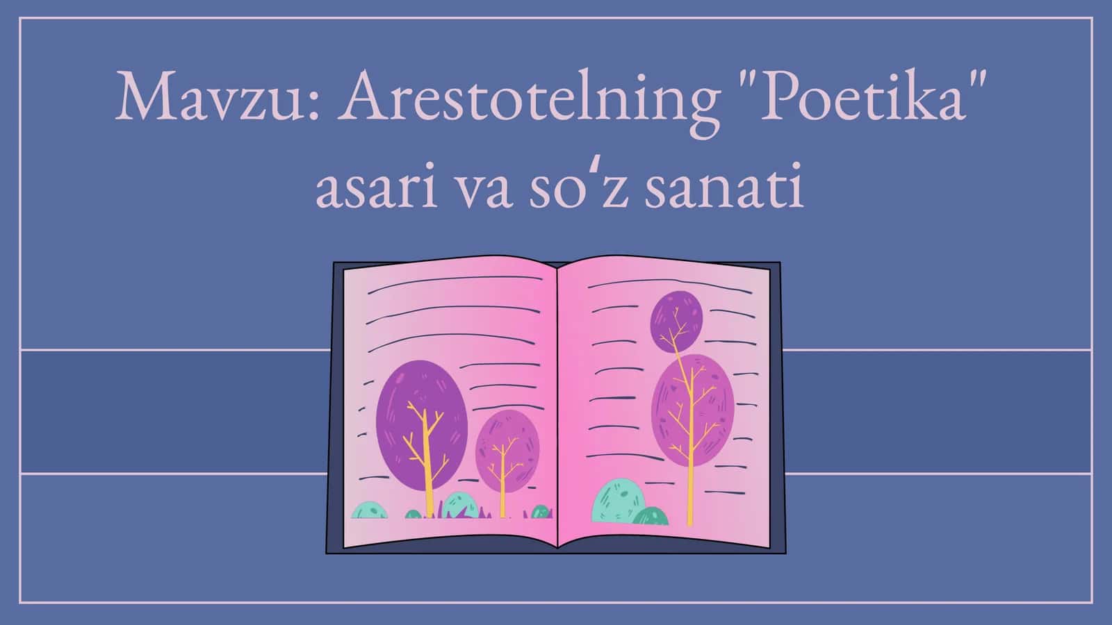 Arestotelning "Poetika"  asari va soʻz sanati 1